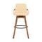 Armen Living Baylor 30" Cream Faux Leather and Walnut Wood Swivel Bar Stool LCBABAWACR30 - alternate 2
